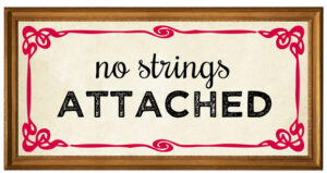 Giving with no strings attached