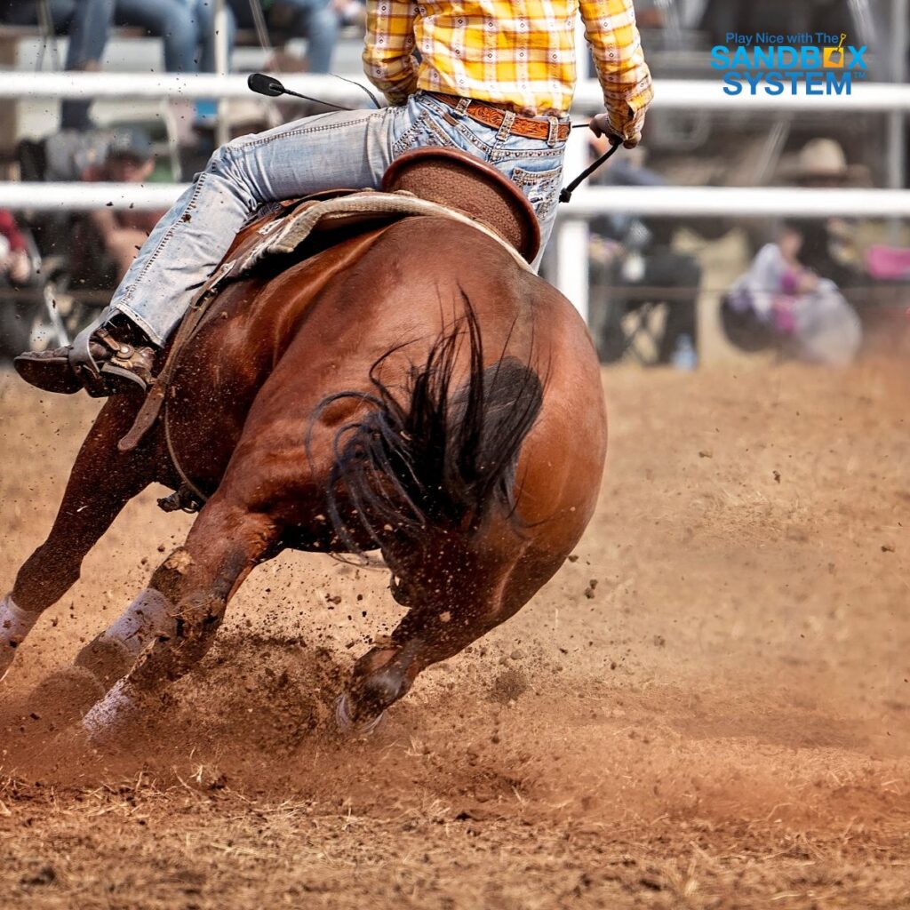 a man riding a horse