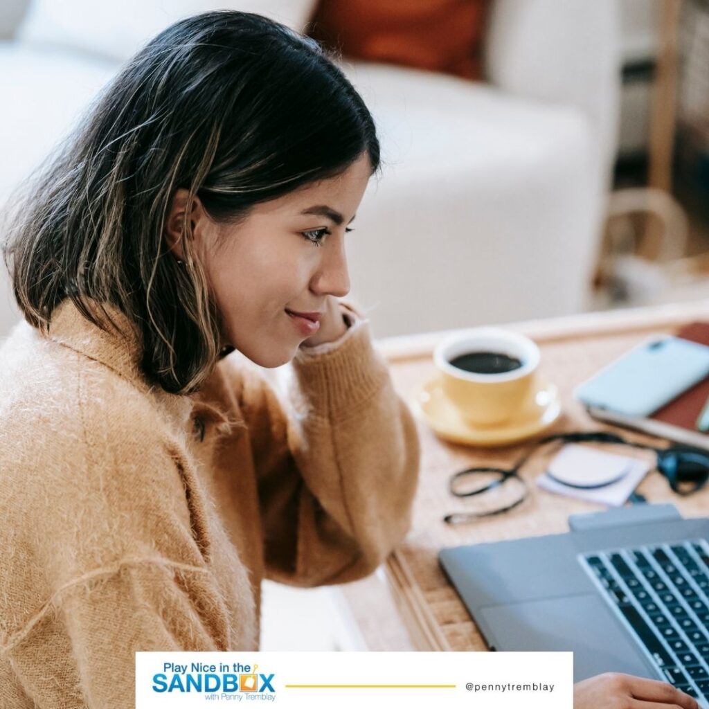 image of woman doing remote work