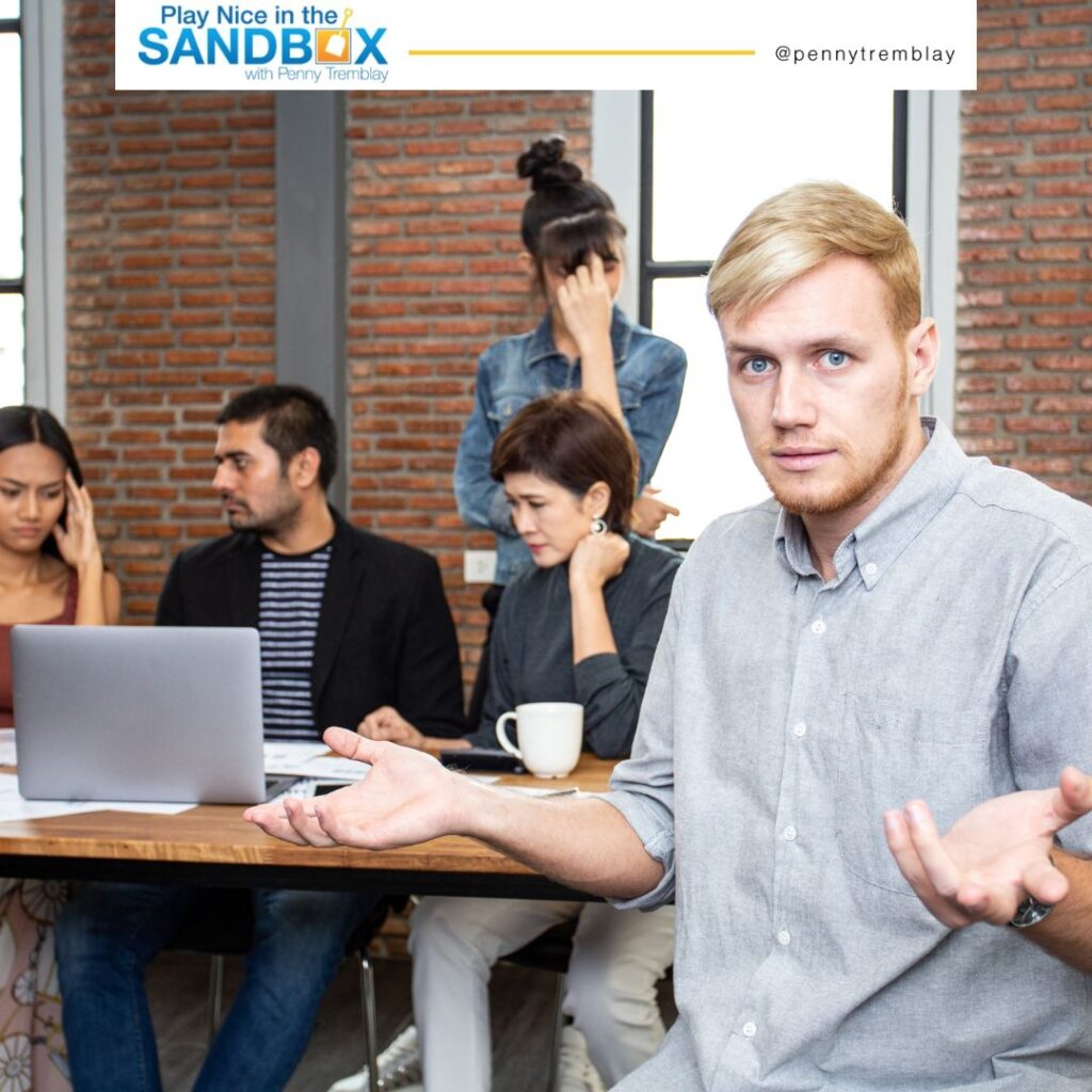 image of an unhappy team and one man standing alone accommodate division in teams