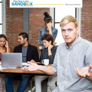 image of an unhappy team and one man standing alone accommodate division in teams