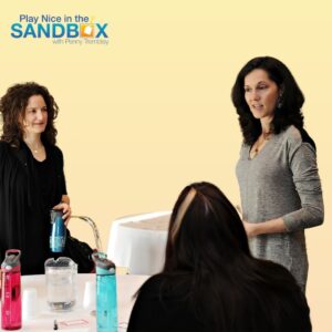 image of Penny Tremblay facilitating mediation in the workplace with two women