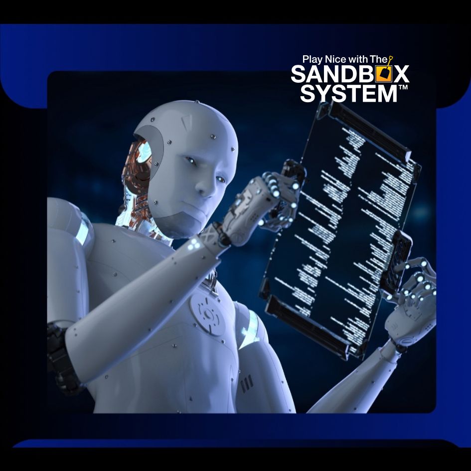 image of a robot looking at a computer screen to show that AI Can Do the Work — But Who Is Teaching the Leader?